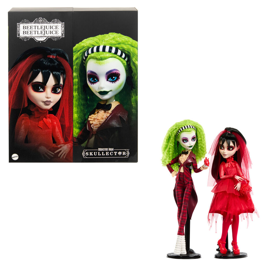 Monster High Beetlejuice set 2 dolls Skullector Betelgeuse & Lydia 27 cm