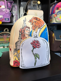Loungefly Disney Beauty And The Beast Couple Rose Mini Backpack