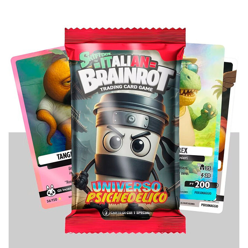 Italian brainrot Universo Psichedelico trading cards booster pack