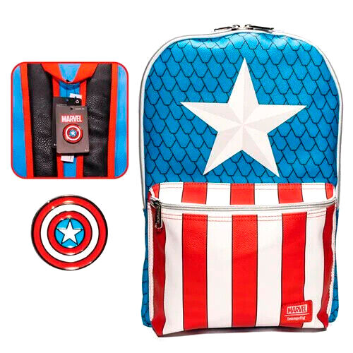 Loungefly Marvel Captain America backpack with pin