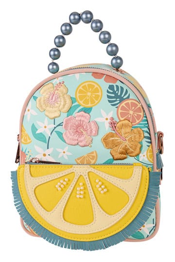 Loungefly Tropical Lemon Floral Convertible Mini Backpack & Crossbody Bag