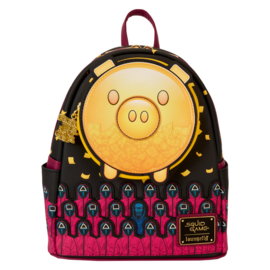 Squid Game Piggy Bank Masked Men Glow Mini Backpack