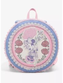 Loungefly Disney Minnie Mouse Floral Lace Round Mini Backpack