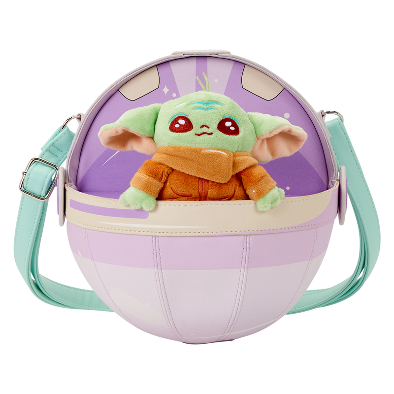 Loungefly The Mandalorian Grogu Figural Pod Plush Crossbody Bag