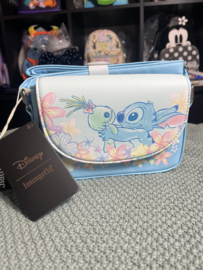Loungefly Disney Stitch & Scrump Flowers Crossbody Bag