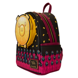 Squid Game Piggy Bank Masked Men Glow Mini Backpack