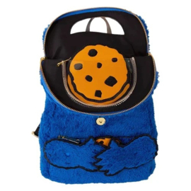 Loungefly Sesame Street Cookie Monster Plush Cosplay Mini Backpack With Coin Bag