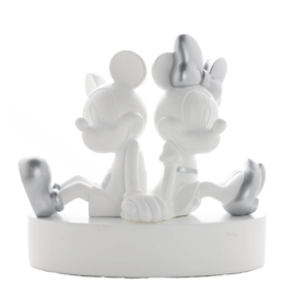 DISNEY - 'White&Silver' - Mickey & Minnie - Spaarpot  - 19cm