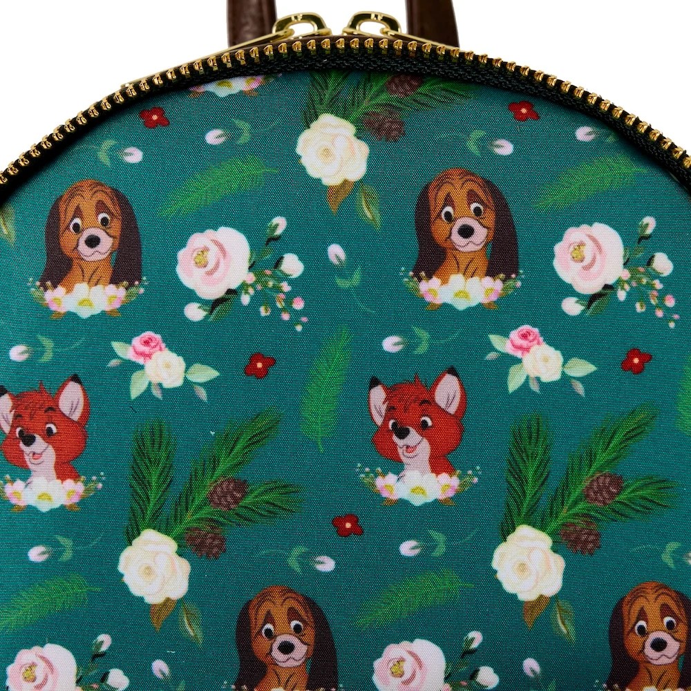 Loungefly The Fox and the Hound Forest Floral Mini Backpack