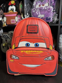Loungefly Disney Pixar Cars 20th Anniversary Lightning McQueen Metallic Light-Up Mini Backpack