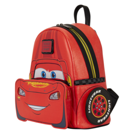 Loungefly Disney Pixar Cars 20th Anniversary Lightning McQueen Metallic Light-Up Mini Backpack