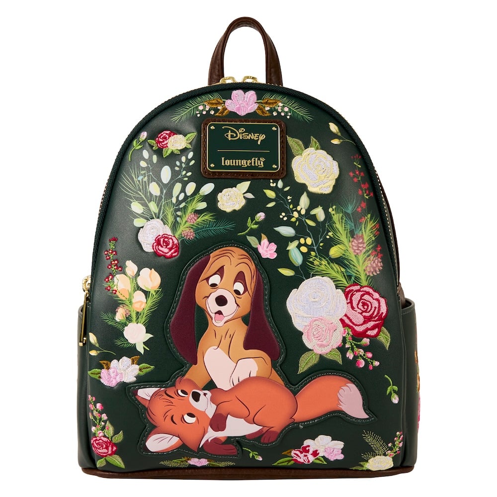 Loungefly The Fox and the Hound Forest Floral Mini Backpack