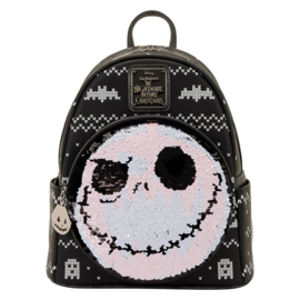 Loungefly - Disney - The Nightmare Before Christmas Jack Skellington Reversible Sequins Mini Backpack