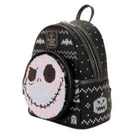 Loungefly - Disney - The Nightmare Before Christmas Jack Skellington Reversible Sequins Mini Backpack