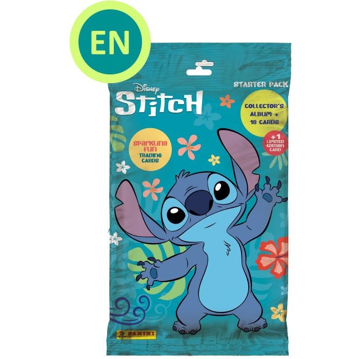 Stitch Trading Card Collection - starter pack EN: 1 binder + 3 zakjes (18 kaarten) + 1 limited edition kaart