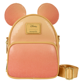 Loungefly - Disney Mickey Mouse Glitter Sequin Convertible Mini Backpack & Crossbody Bag