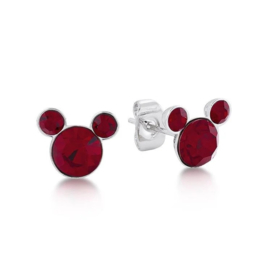 DISNEY MICKEY MOUSE - Dark Red Crystal Stud
