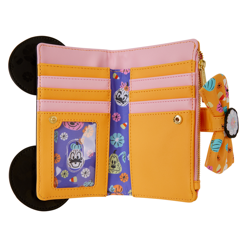 Loungefly Minnie Mouse Cosplay Floral Pumpkin Flap Wallet