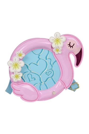 Loungefly Flamingo Pool Float Figural Crossbody Bag with Coin Bag