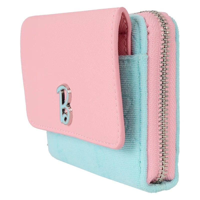Loungefly - Mattel - Blue and pink classic Barbie Zip around Wallet