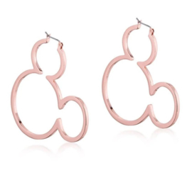 DISNEY MICKEY MOUSE - Outline Hoop Earrings 'Rose Gold Plated'