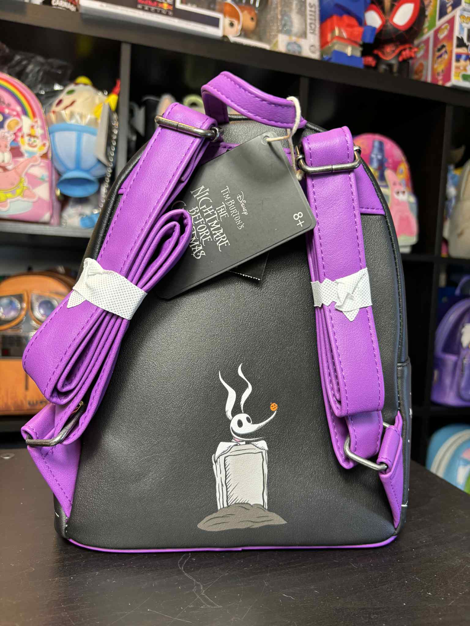 Loungefly The Nightmare Before Christmas Zero Moon Doodle Mini Backpack