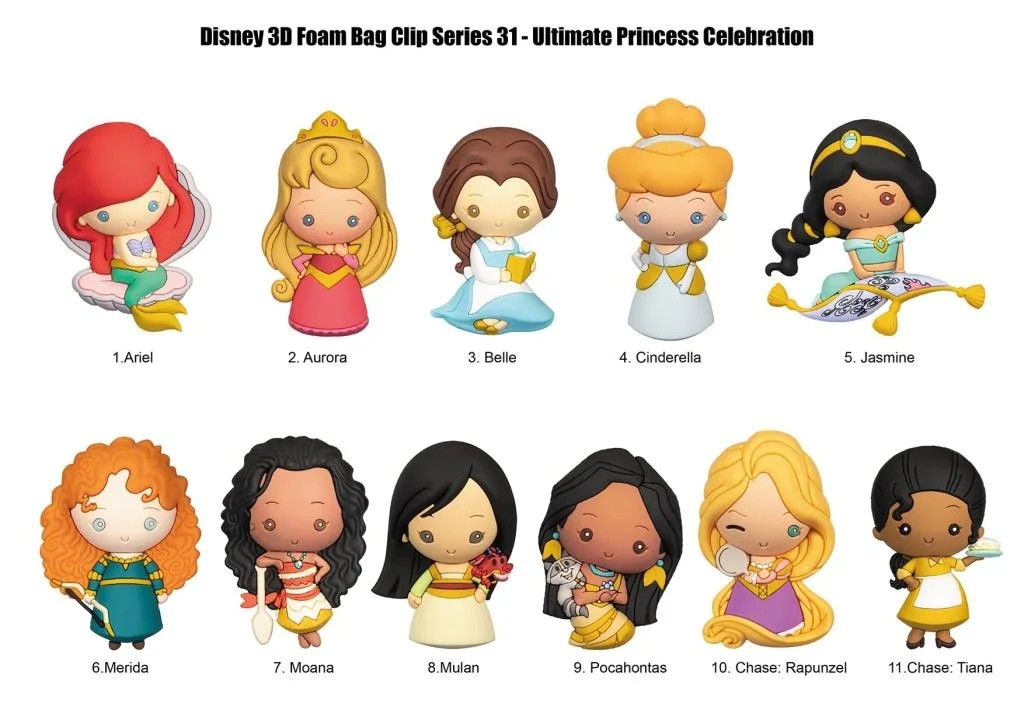 DISNEY - Princess - Serie 31 - 3D Foam Bag Clip