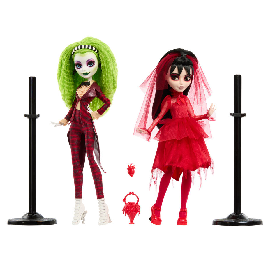 Monster High Beetlejuice set 2 dolls Skullector Betelgeuse & Lydia 27 cm