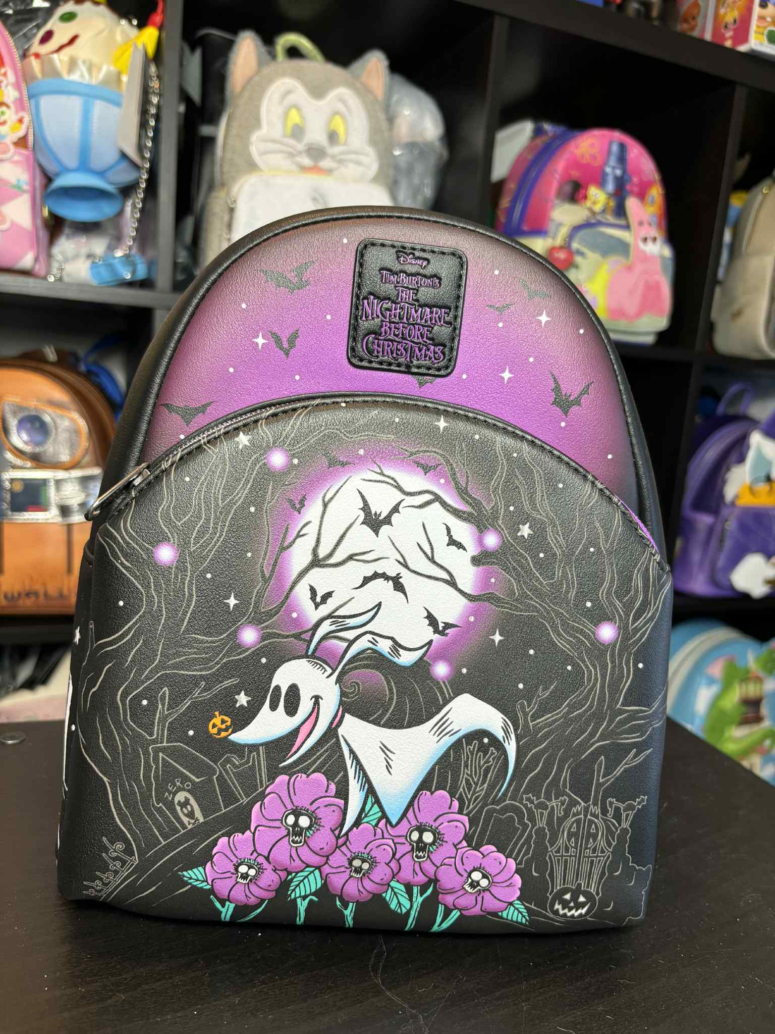 Loungefly The Nightmare Before Christmas Zero Moon Doodle Mini Backpack