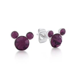 DISNEY MICKEY MOUSE - Purple Crystal Stud