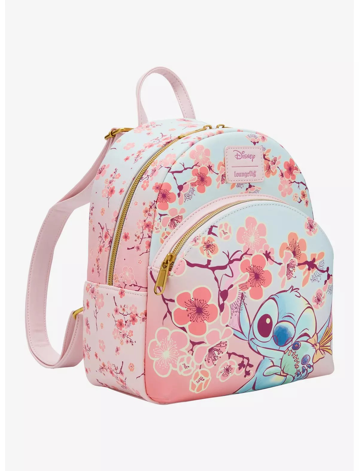 Loungefly Disney Stitch & Scrump Cherry Blossoms Mini Backpack