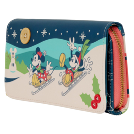 Loungefly - Disney - Mickey & Minnie Holiday Wristlet Wallet