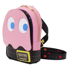 Loungefly Pac-Man Pinky Ghost Sling Crossbody Bag