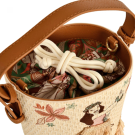 Loungefly Disney Lilo & Stitch Hula Group Floral Bucket Exclusive Crossbody Bag