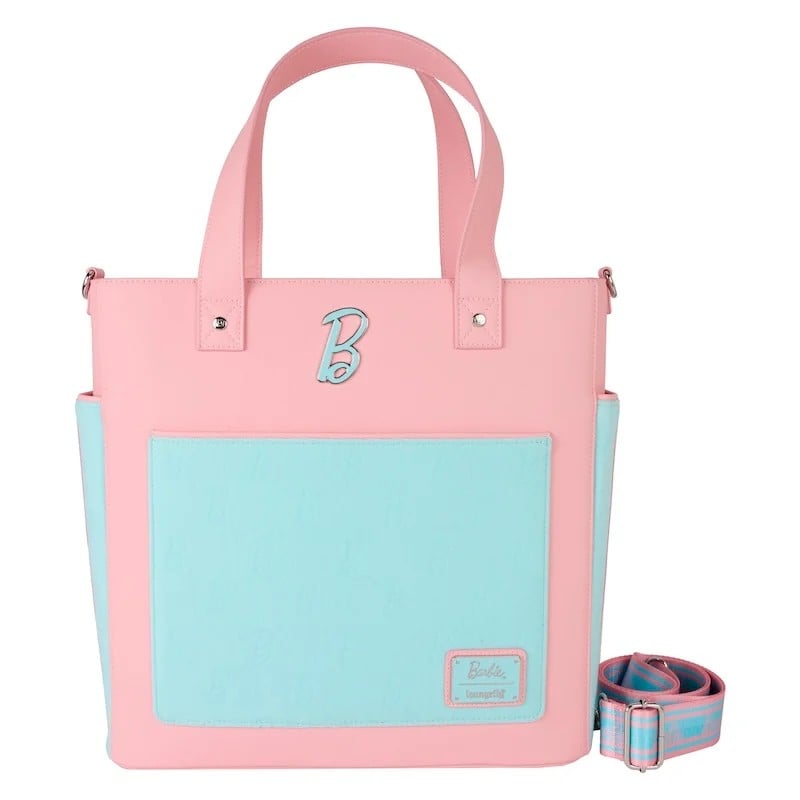 Loungefly - Mattel - Classic blue and pink Barbie convertible Tote bag