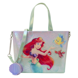 Loungefly Disney The Little Mermaid Ariel & Flounder Tote Bag with Coin Bag