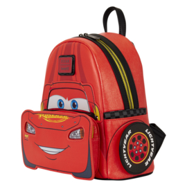 Loungefly Disney Pixar Cars 20th Anniversary Lightning McQueen Metallic Light-Up Mini Backpack