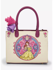 Loungefly Disney Beauty and the Beast Belle Stained Glass Portrait Crossbody Bag