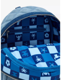 Loungefly - Disney Stitch Denim Patchwork Exclusive Mini Backpack