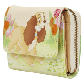 Loungefly Disney Lady and the Tramp Pastel Tulip Trifold Wallet