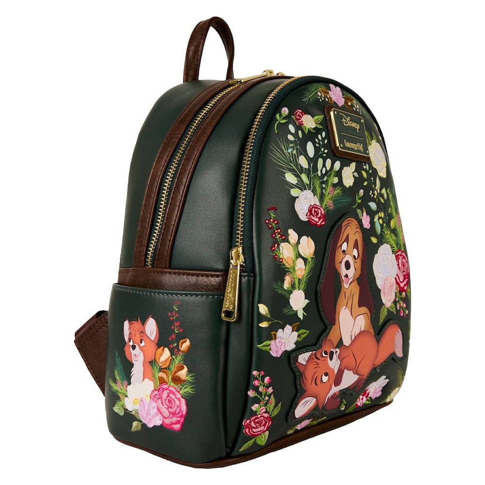 Loungefly The Fox and the Hound Forest Floral Mini Backpack