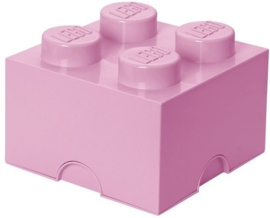 Opbergbox Lego: Brick 4 licht roze