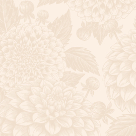 Bloemen Behang Vintage | Petals in Ink - Creamy Beige