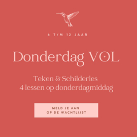 KunstKids Teken & Schilderles - 4 lessen donderdagmiddag