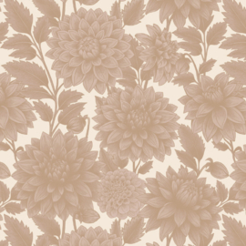 Bloemen Behang Vintage | Dahlia Dreams - Dusty Rose