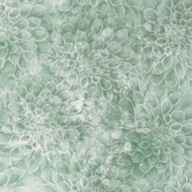 Bloemen Behang Vintage | Heart of Dahlia - Jade Mist