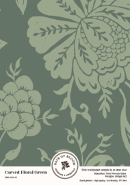 Proefstaal Carved Floral - Green