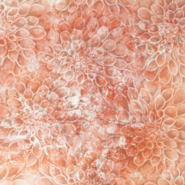 Bloemen Behang Vintage | Heart of Dahlia -  Salmon Pink