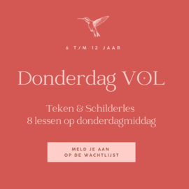 KunstKids Teken & Schilderles - 8 lessen donderdagmiddag