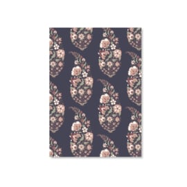 Kaart A6 - Floral Paisley (night)